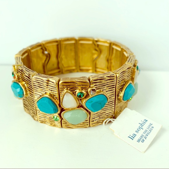 Lia Sophia Jewelry - Lia Sophia Gold Tone Faux Gemstone Bracelet